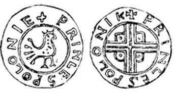 Orzeł w koronie widnieje już na denarach Bolesława Chrobrego  