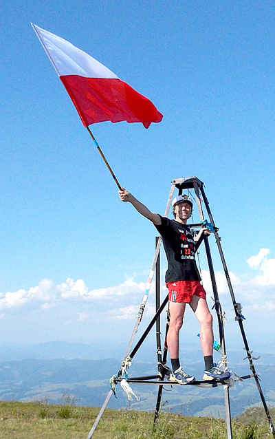 Polska flaga na Wielkim Wierchu (1312m npm) 