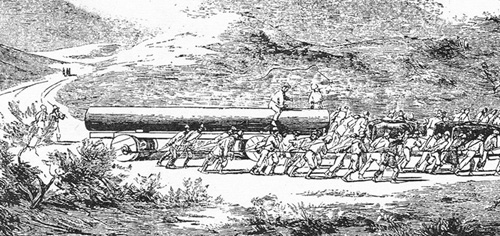 Transport kolumny (rycina z XVII w.)