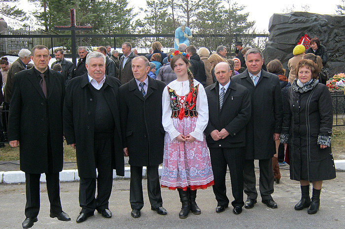 Delegacja Związku Polaków Ukrainy z organizatorami wiecu-requiem