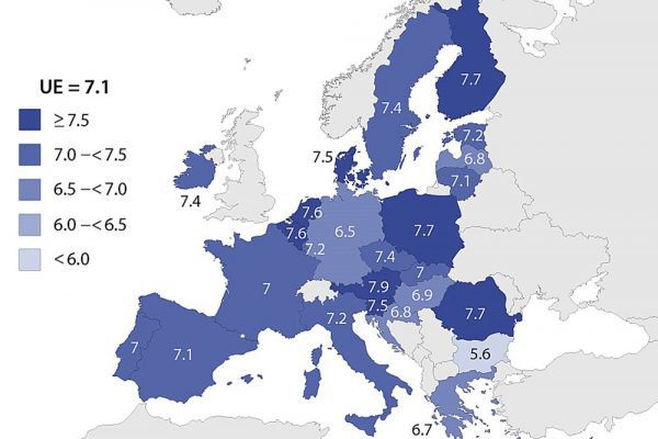 Poziom zadowolenia z życia w UE