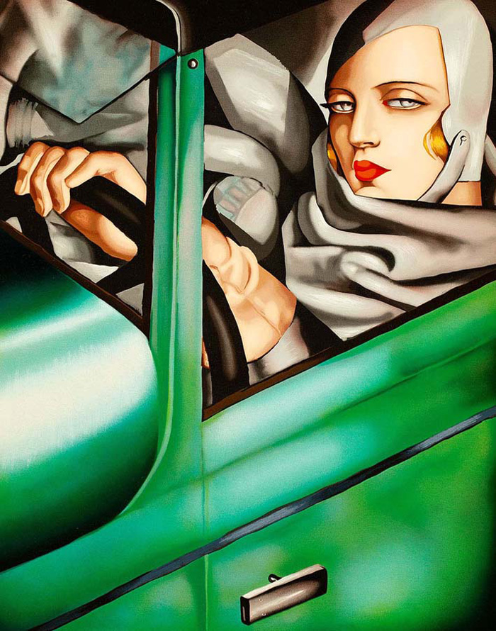 TAMARA ŁEMPICKA. Autoportret w zielonym Bugatti