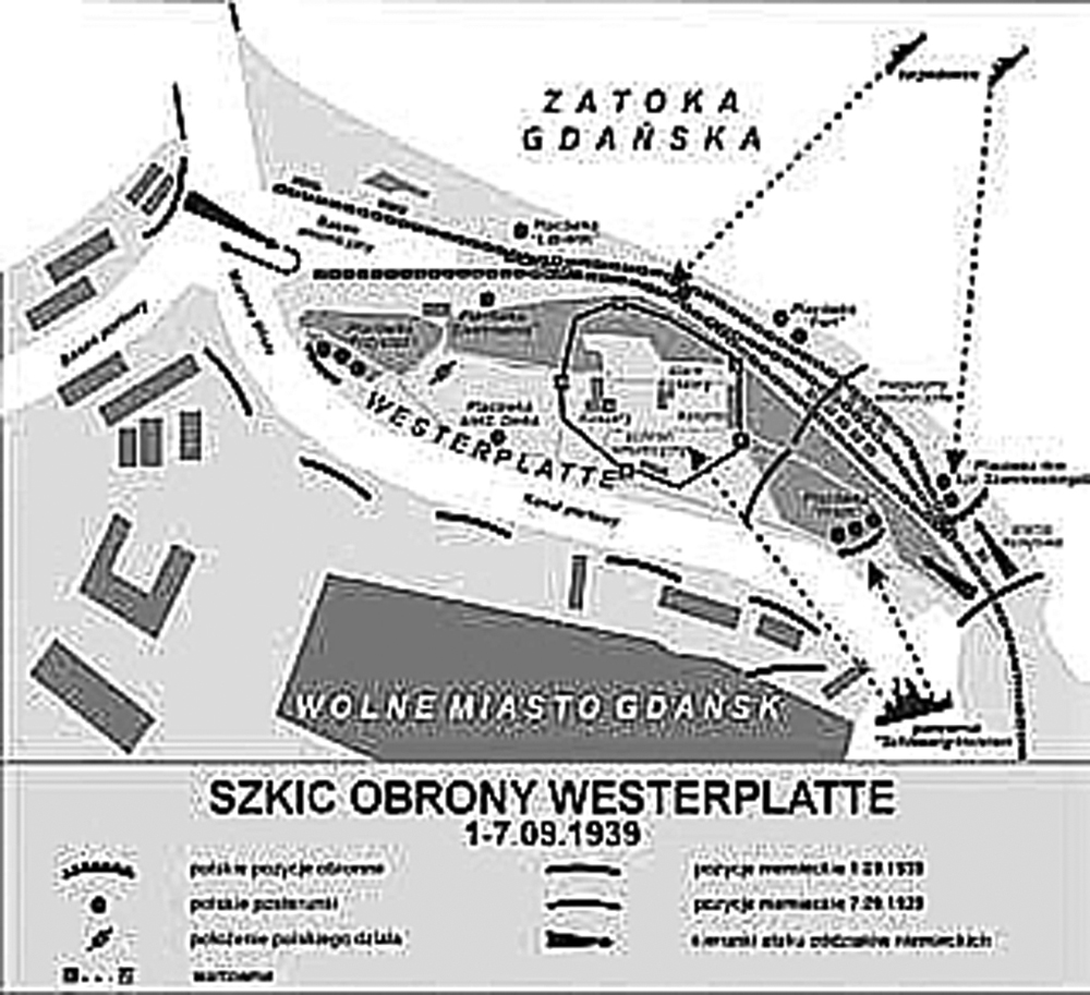 Obrona Westerplatte, 1–7 września 1939 r.Z książki: Wołubko W., Hryciuk W., Łysenko O., Historia wojen i sztuki wojennej