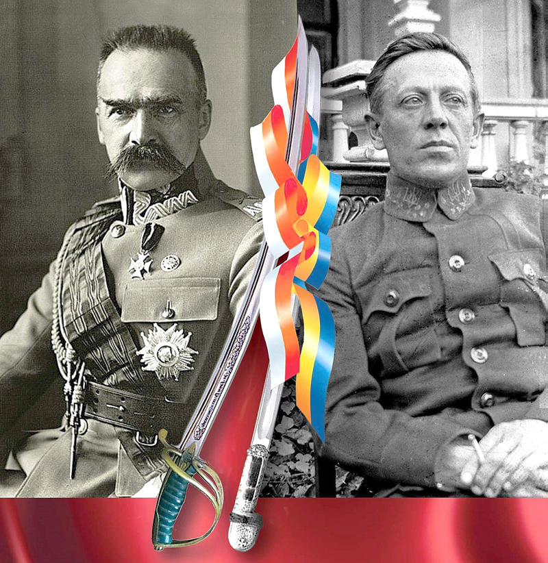 Fotokolaż z książki „Dziedzictwo Piłsudskiego i Petlury. Przeszłość, teraźniejszość i przyszłość partnerstwa Polski i Ukrainy”. Kijów–Lublin, 2021.