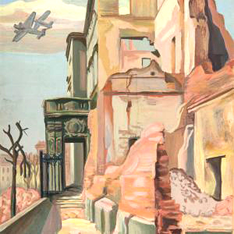 Maria Ewa Łunkiewicz-Rogoyska, Pałac Krasińskich od ul. Traugutta, 1939, Muzeum Narodowe w Poznaniu