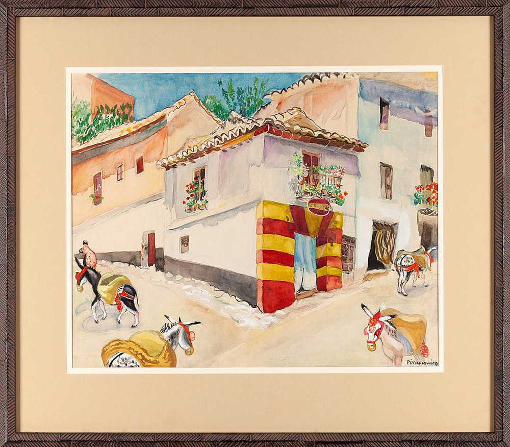 Pejzaż andaluzyjski z osiołkami, lata 20. XX w.